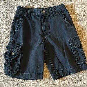 Boys, black cargo shorts